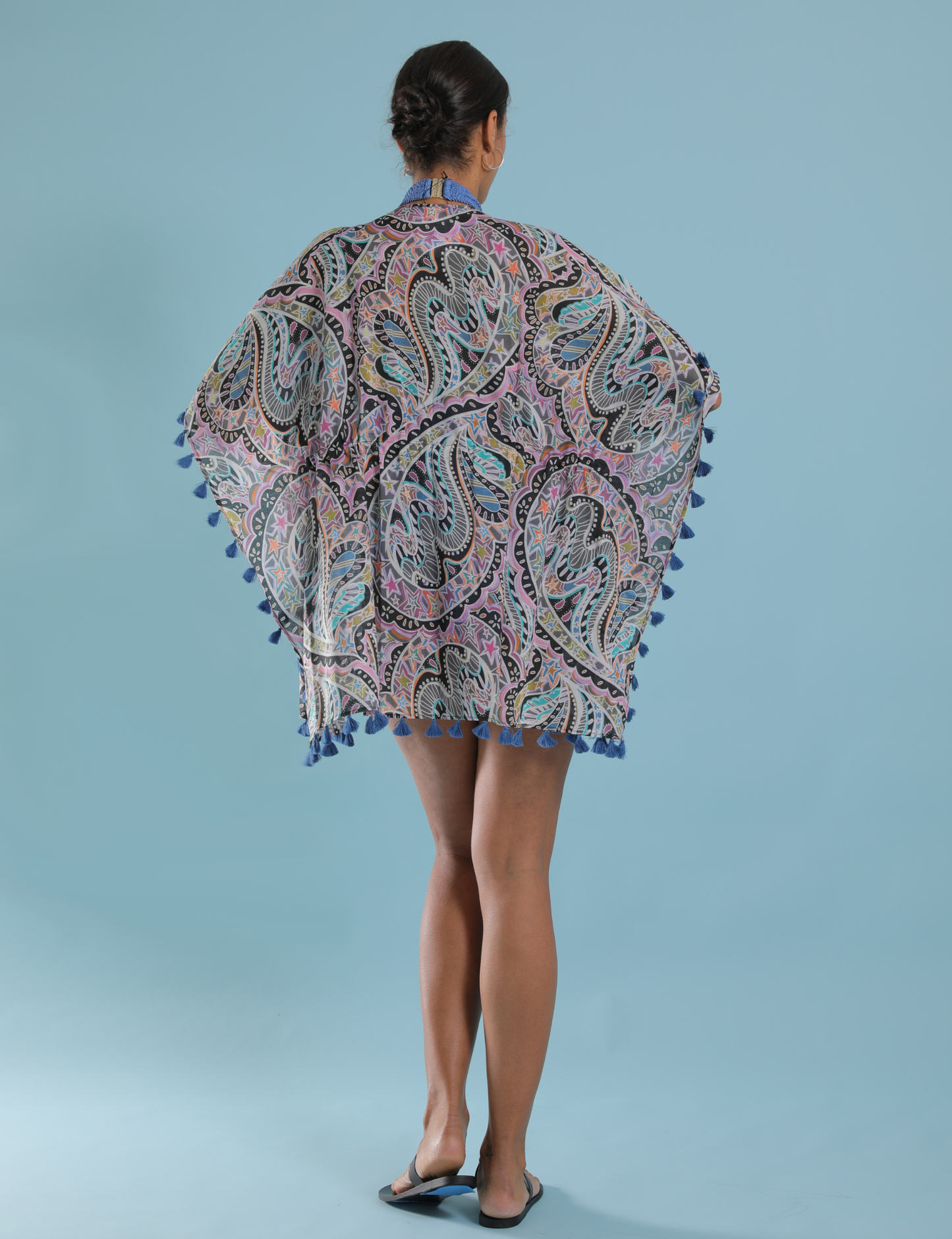 BEACH STARS DRAWSTRING CAFTAN