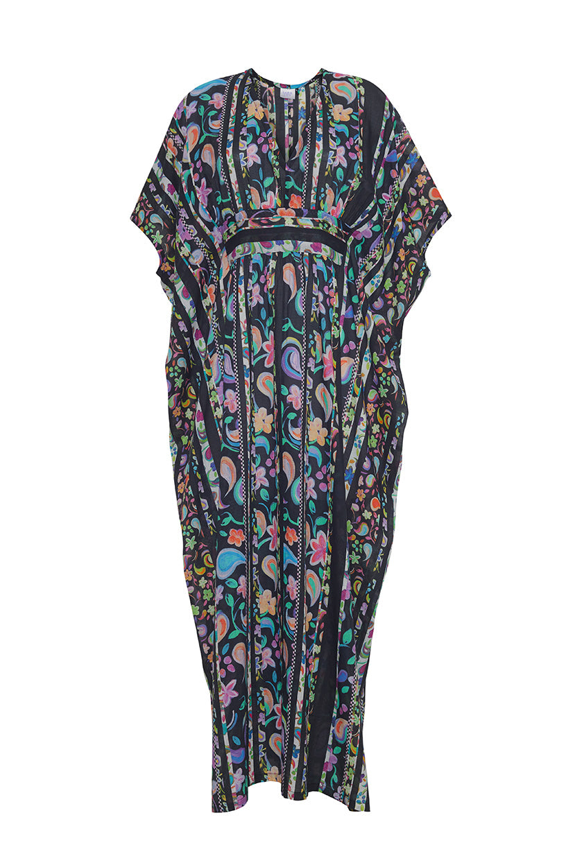 PAINTED PAISLEY MAXI CAFTAN