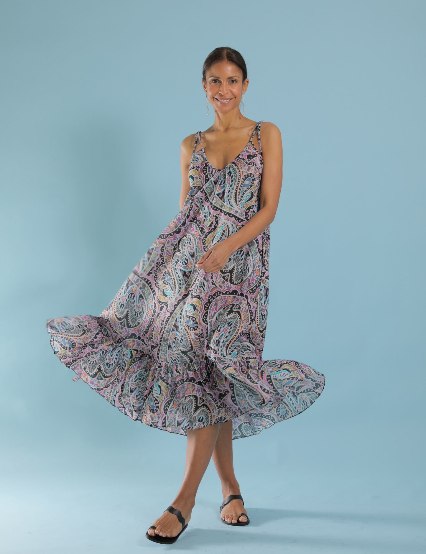 BEACH STARS MAXI SWING DRESS