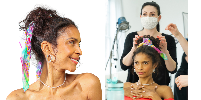 2 Ways to Style your Summer Bandana Scarf with Curly Hair