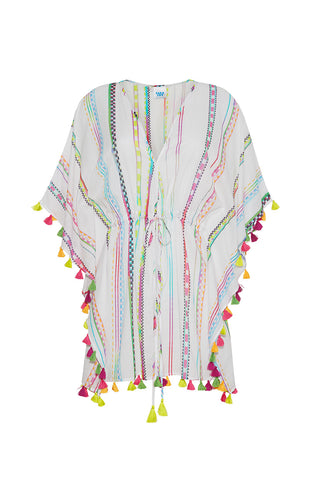 STRIPED GEO OPEN CAFTAN