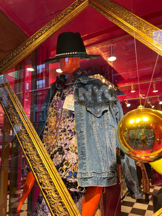 Sara Joy custom jacket on display at Terez.