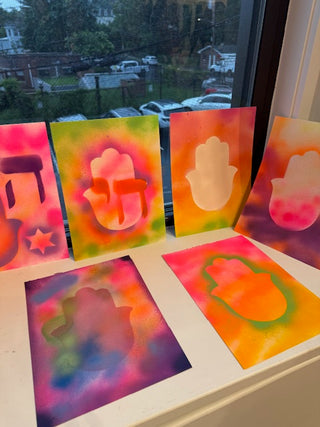 JOYFUL GEMS: RAINBOW HAMSA PAPER ART