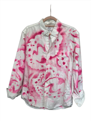 AFTERGLOW PINK UPCYCLED BUTTON DOWN SHIRT