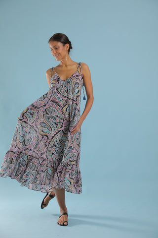 Model wearing Sara Joy Beach Stars Maxi Dress.
