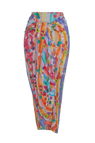 PAINTED FLORAL SARONG