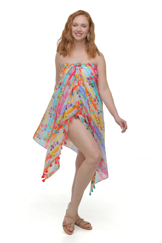 PAINTED FLORAL SARONG
